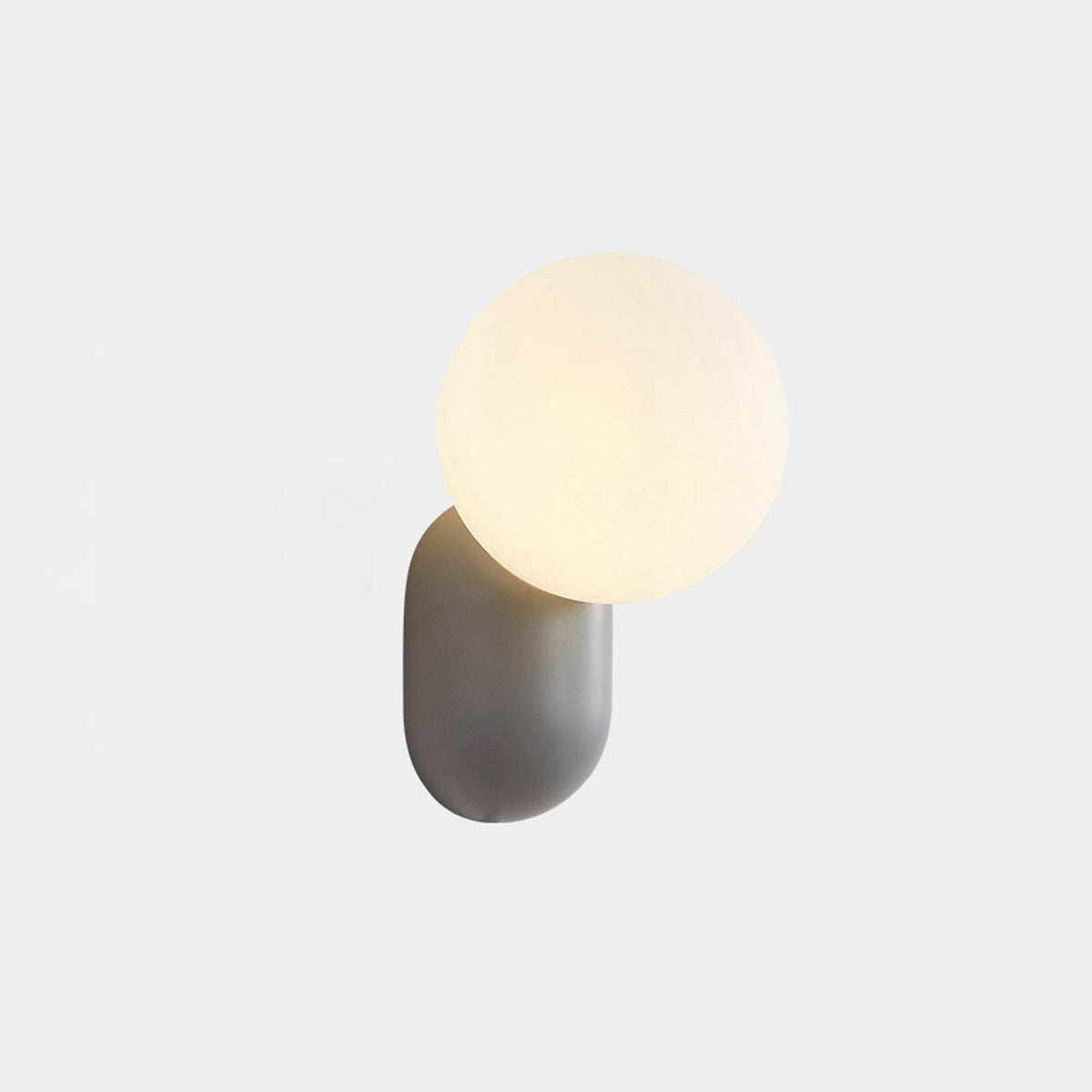 Spherical Resin Wall Light Fixture with Glass Globe – Modern Single-Bulb Sconce for Bathroom, Hallway, Bedroom – Dimmable G9 Socket | Lonoma