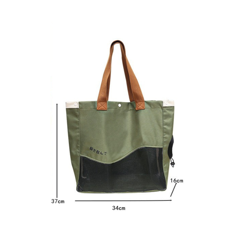Cat Carrier Crossbody Tote Bag Breathable Reinforced Adjustable Strap Structured Travel Bag Vet Trips Outdoor | Koossa