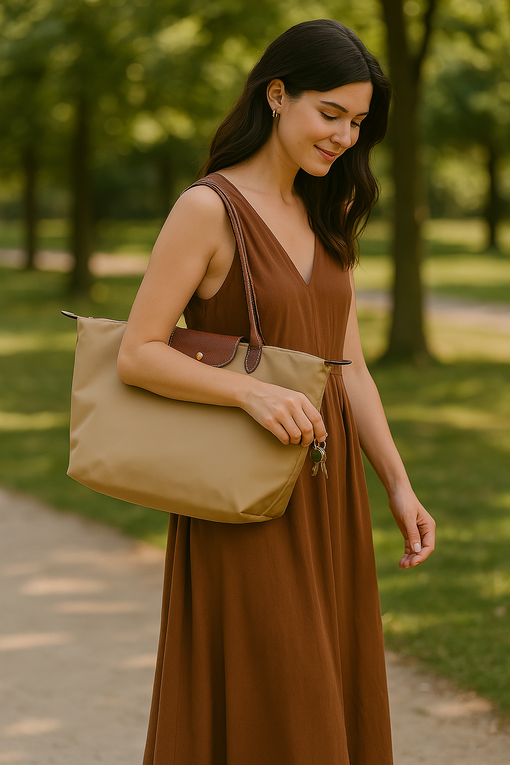 Women's Structured Handbag with Gold-Tone Accents — Elegant Day-to-Evening Bag for Work & Special Occasions | Koossa