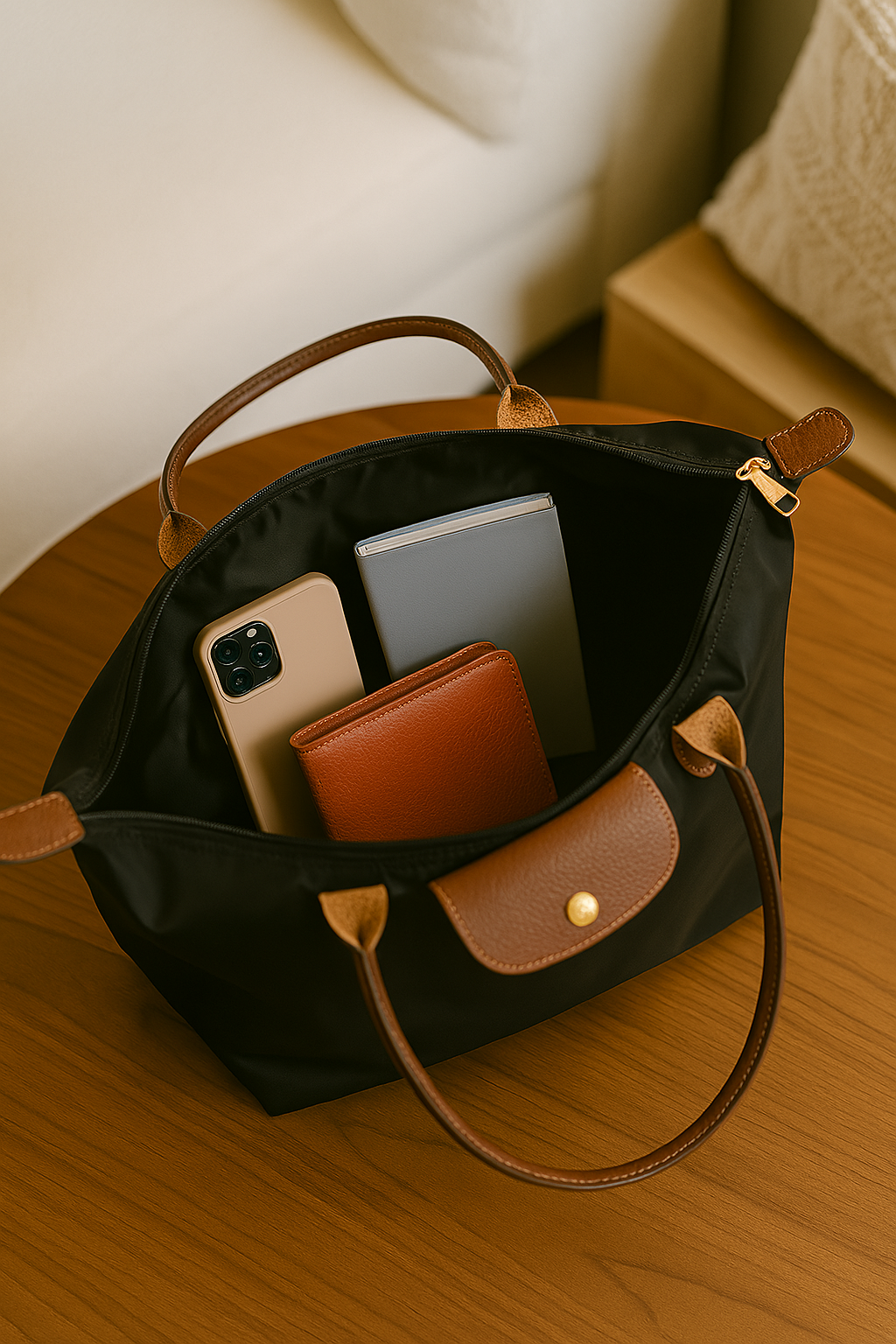 Women's Structured Handbag with Gold-Tone Accents — Elegant Day-to-Evening Bag for Work & Special Occasions | Koossa