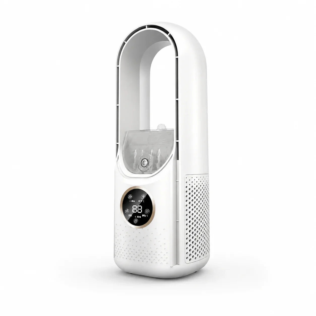 Refroidisseur d'air sans pales compact et silencieux rechargeable pour bureau et chambre blanc et bleu | Koossa