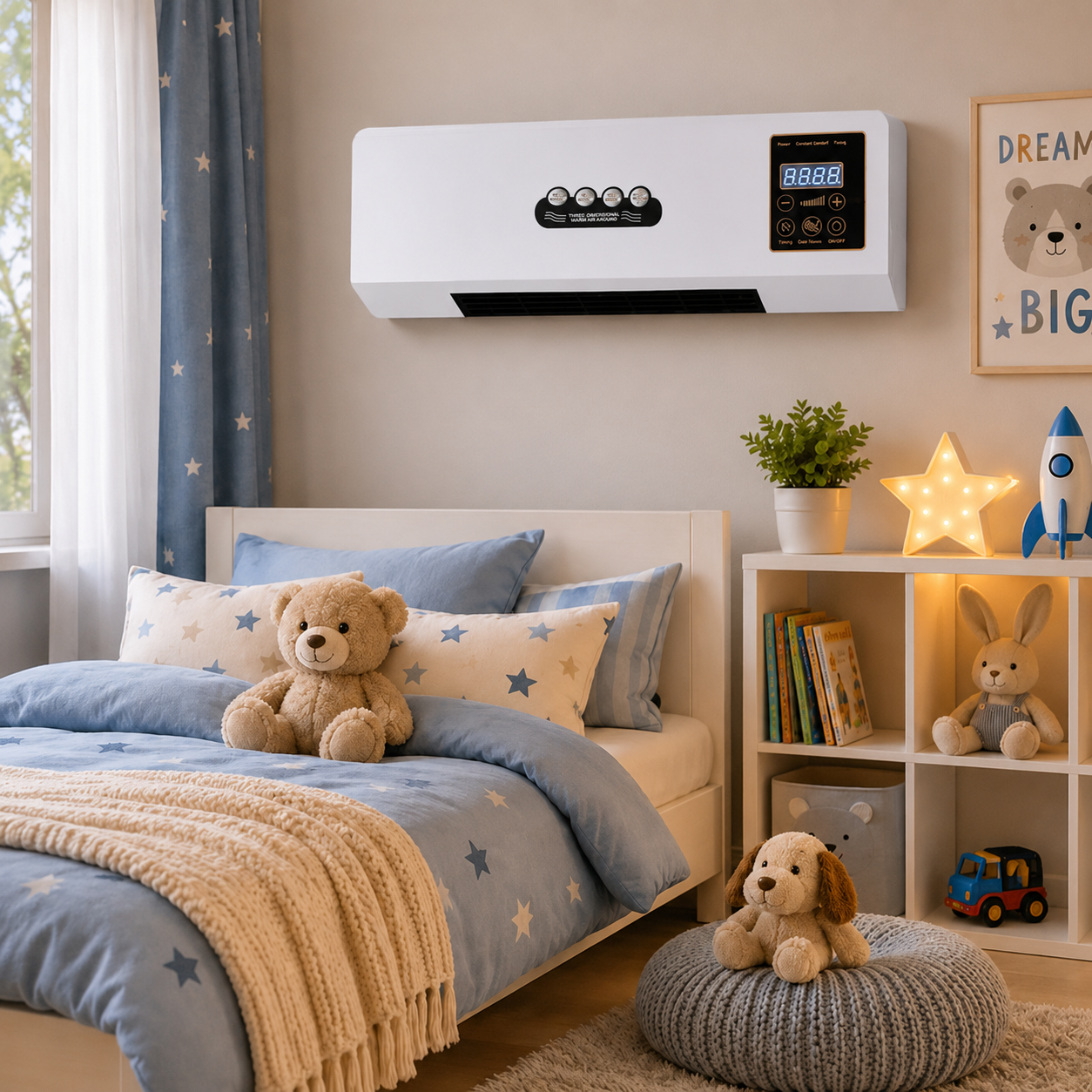 Système Climatique Mural 2-en-1 Ventilateur Chauffage 1800 W Blanc Gris Design Moderne Confort Toute Saison | Koossa