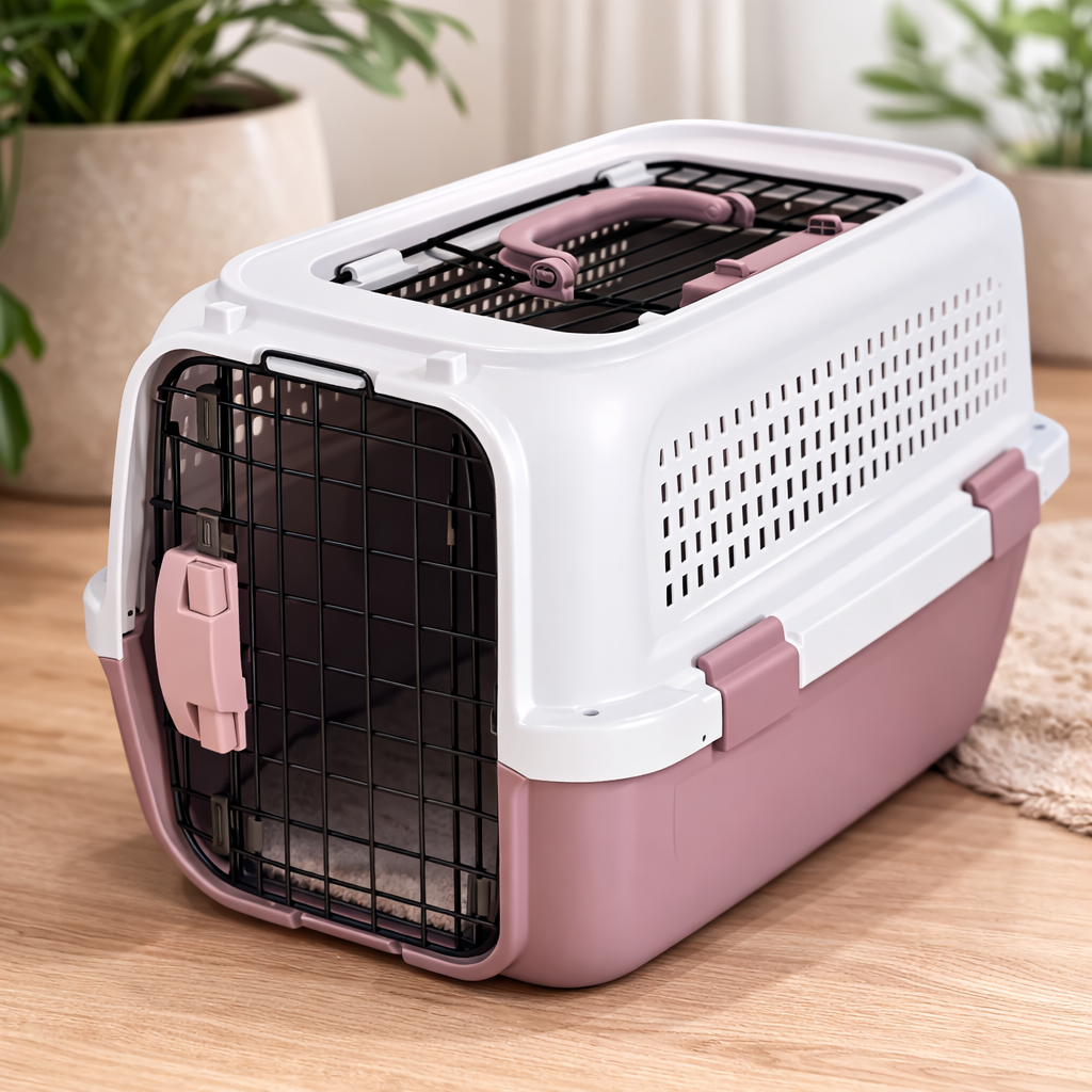 Pet Carrier Travel Crate 360° Ventilation Airline Approved Car Safe Washable Mat Dog Cat | Koossa