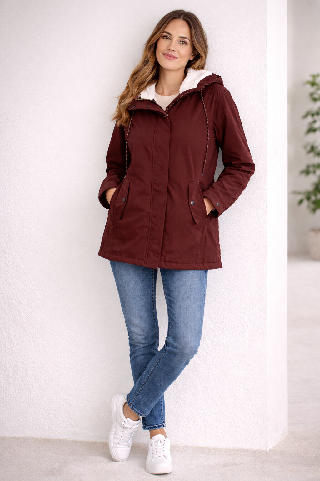 Women's Long Hooded Winter Coat with Quilted Lining — Classic Warmth for Everyday Elegance & Cold Weather | Koossa
