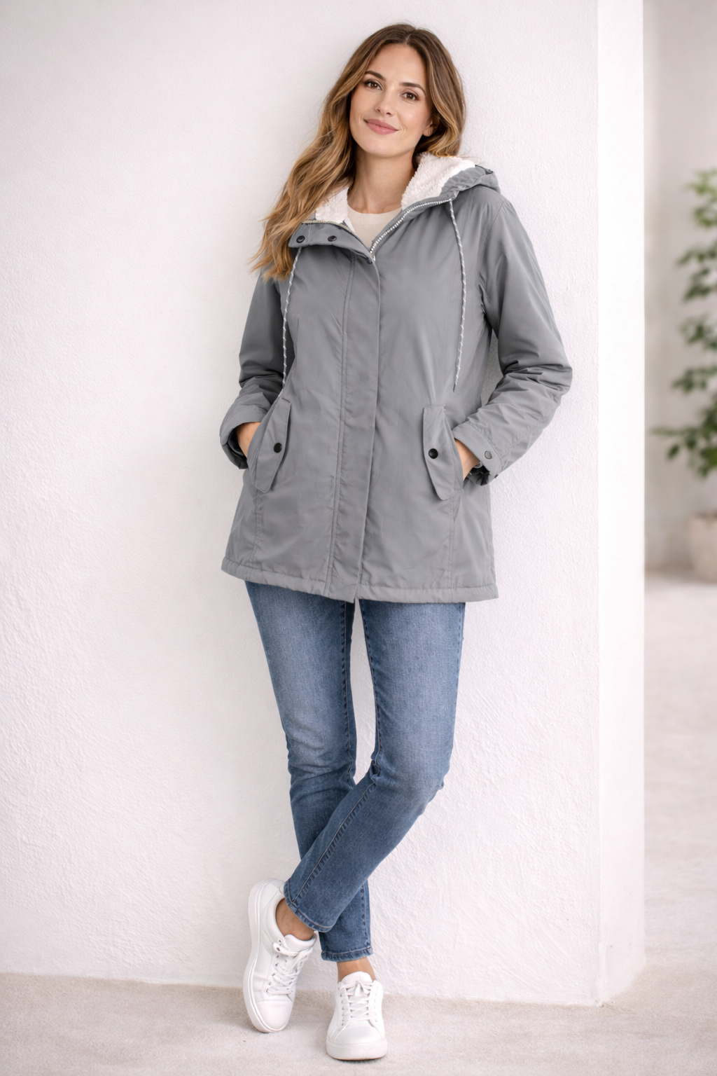 Women's Long Hooded Winter Coat with Quilted Lining — Classic Warmth for Everyday Elegance & Cold Weather | Koossa