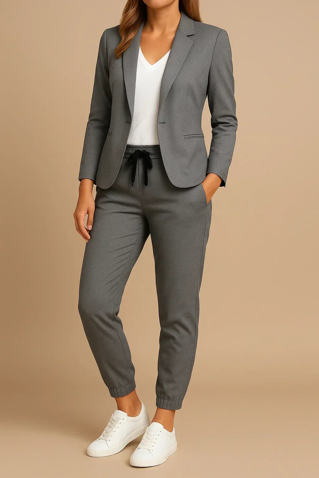 Women's Tailored Two-Piece Suit — Classic Jacket & Trouser Set for Work & Formal Occasions | Koossa