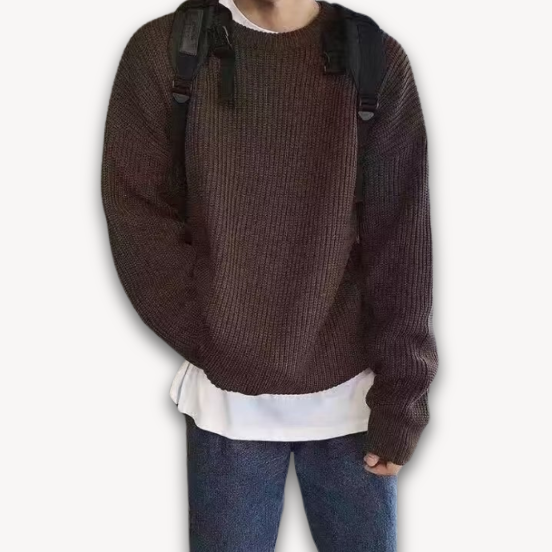 Women's Oversized Knitted Jumper in Twelve Colours — Relaxed Drop-Shoulder Pullover with Ribbed Cuffs for Effortless Weekend Style | Koossa