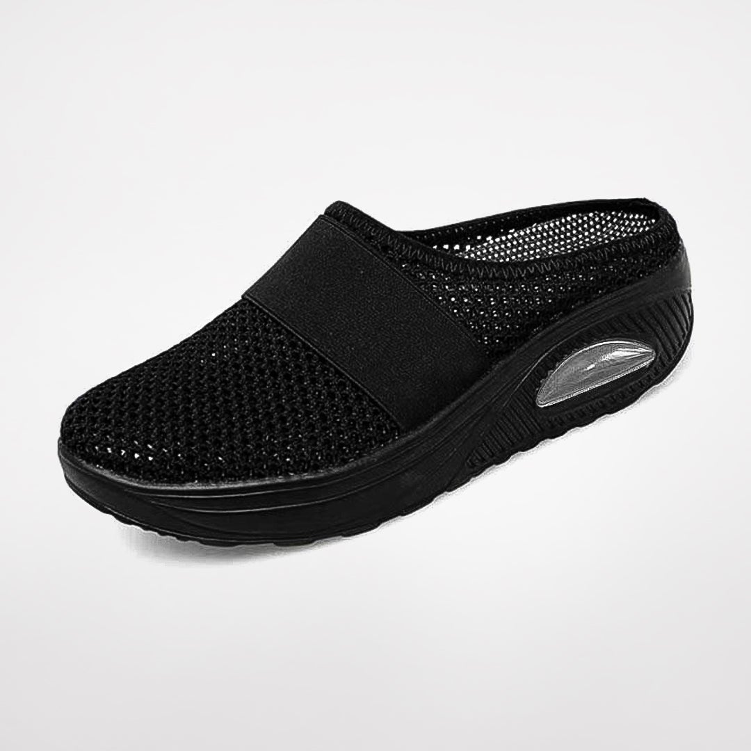 Women's Breathable Mesh Slip-On Trainers with Air-Cushioned Sole in Eight Colours for Walking and Everyday Comfort | Koossa
