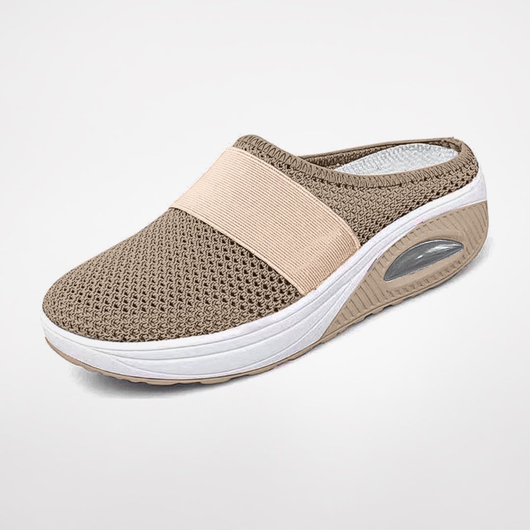 Women's Breathable Mesh Slip-On Trainers with Air-Cushioned Sole in Eight Colours for Walking and Everyday Comfort | Koossa