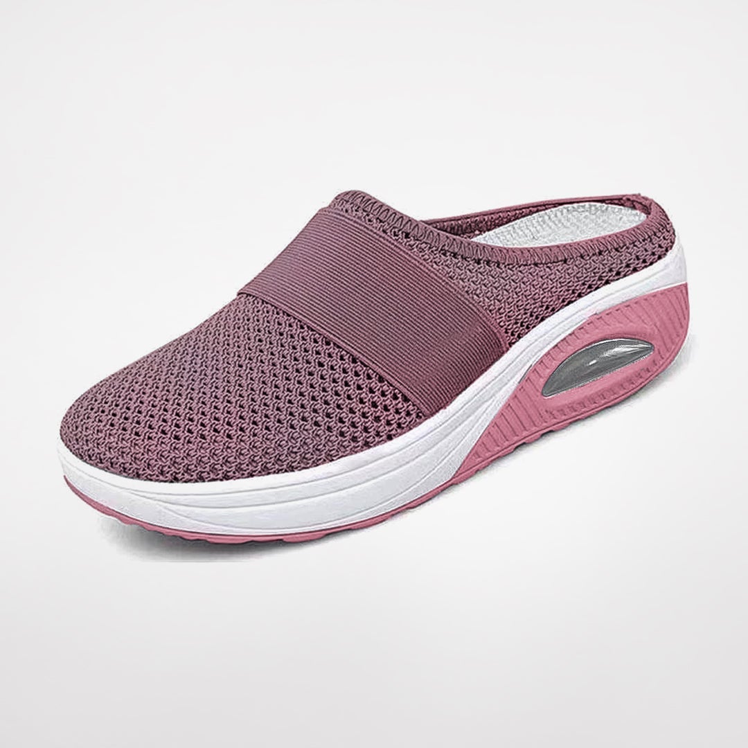 Women's Breathable Mesh Slip-On Trainers with Air-Cushioned Sole in Eight Colours for Walking and Everyday Comfort | Koossa