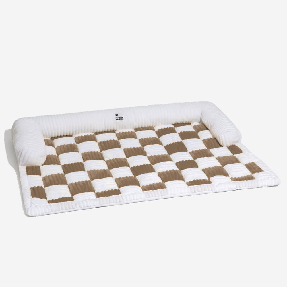 Dog Blanket Checkered Quilted Sofa Protector Small Medium Large Washable Pet Mat Cushion | Koossa