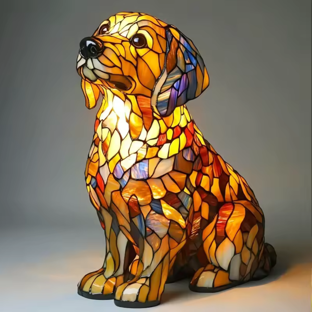 Handcrafted Dog Table Lamp — Warm Ambient Lighting for Pet Lovers & Home Décor Enthusiasts | Koossa