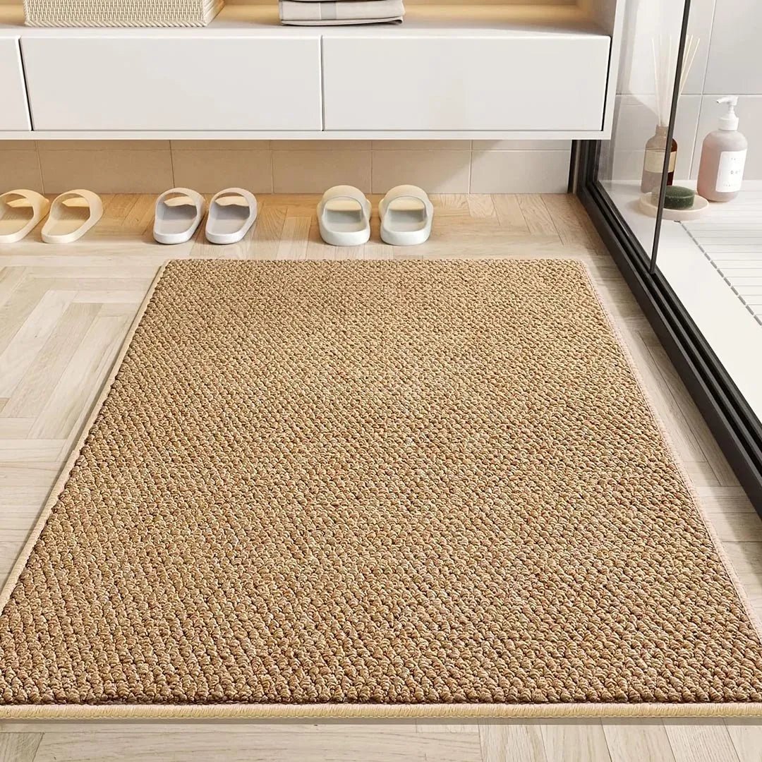 Paillasson Absorbant à Séchage Rapide Intérieur Extérieur Motif Géométrique Moderne Gris Beige Entrée | Koossa