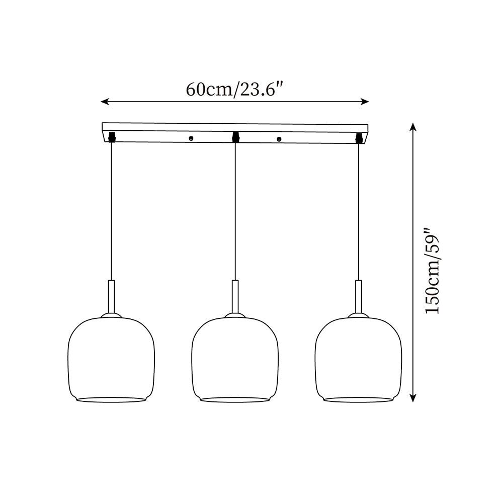 Smoky Gray Glass Pendant Light Single Bulb Adjustable Modern Hanging Fixture for Kitchen Island Dining Room Entryway Bedroom | Lonoma