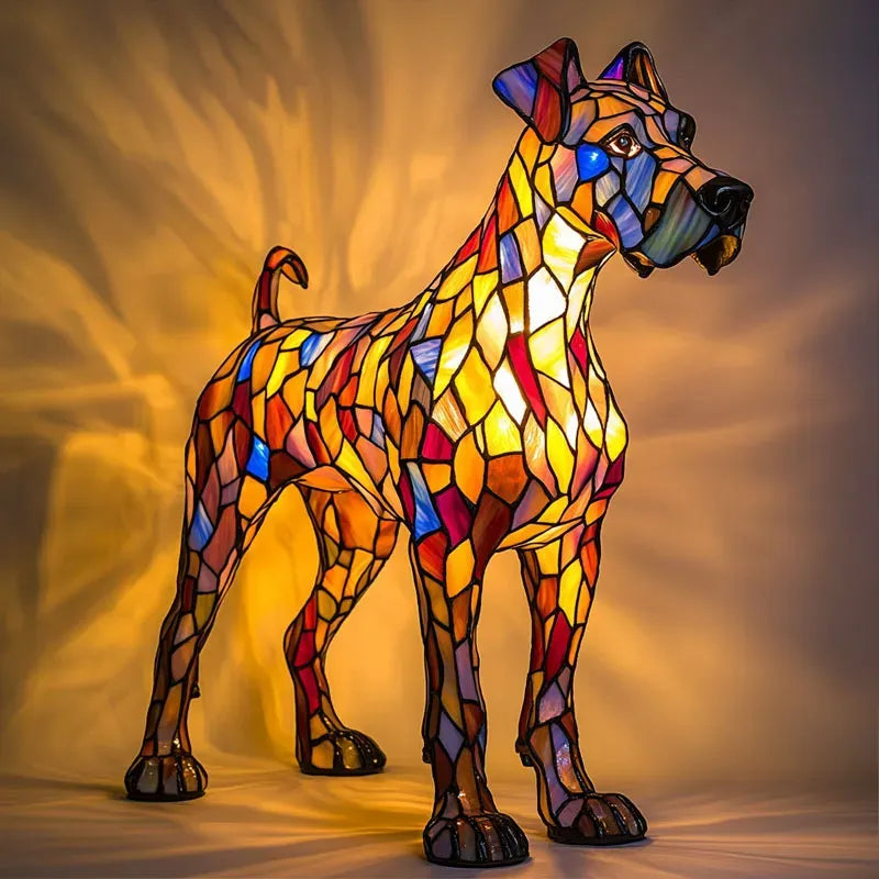 Handcrafted Dog Table Lamp — Warm Ambient Lighting for Pet Lovers & Home Décor Enthusiasts | Koossa