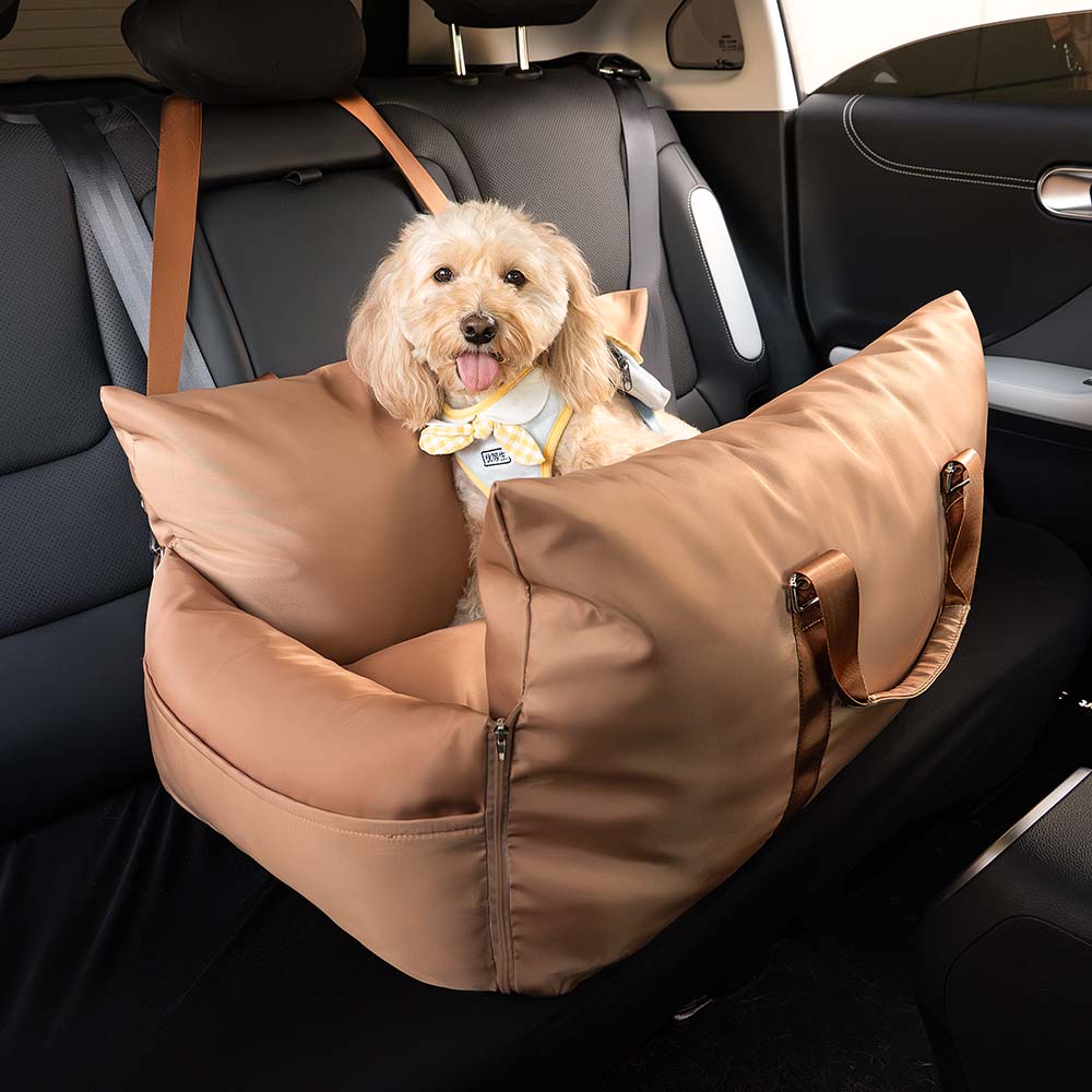 Dog Car Seat Bed Oxford Fabric Waterproof Anti-Slip Safety Buckle Small Medium Dogs Travel Home Carrier | Koossa