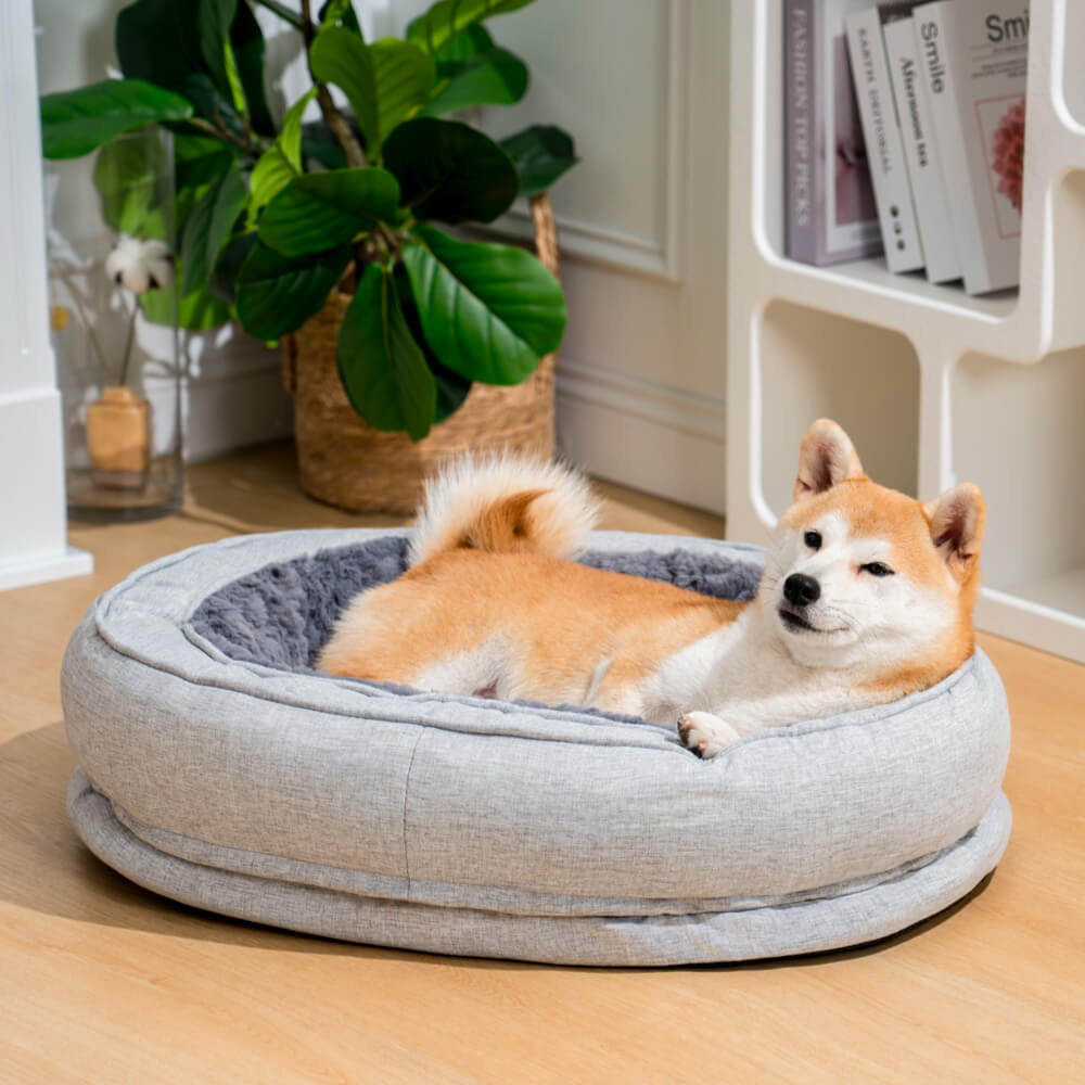 Dog Bed Donut Oval Orthopaedic Foam M L XL 2XL Waterproof Washable Anti-Slip Calming Cuddler Pet Sofa Bed | Koossa