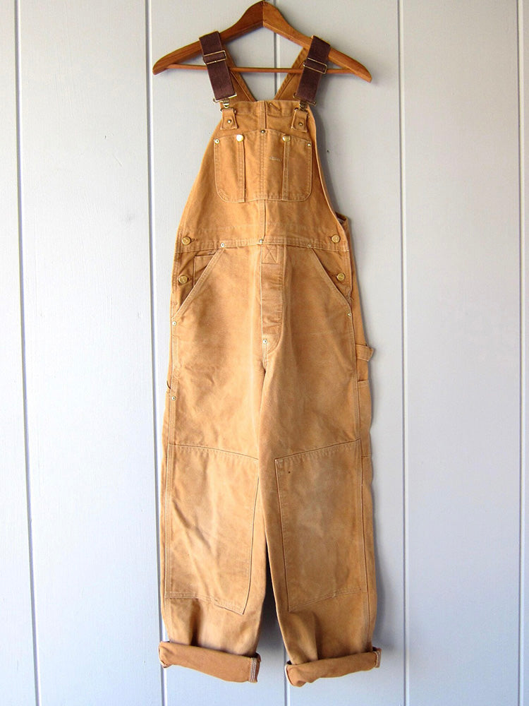 Men's Canvas Work Dungarees — Heavy-Duty Bib Overalls with Adjustable Braces & Multi-Pocket Design | Koossa