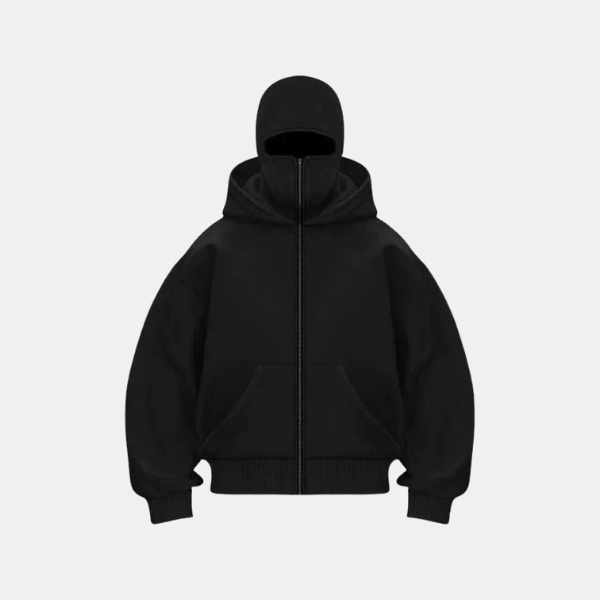 Unisex Hooded Sweatshirt with Convertible Balaclava — Versatile Everyday Hoodie for Casual Comfort & Outdoor Activities | Koossa