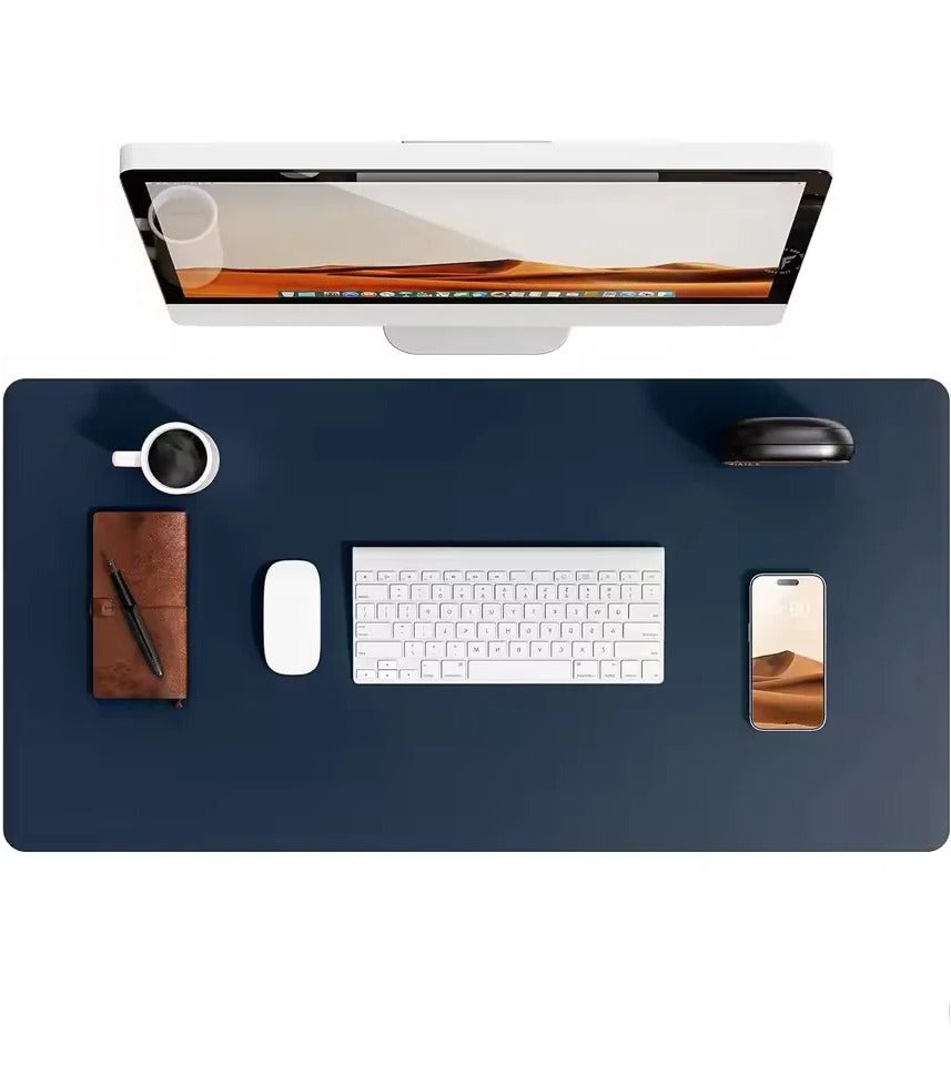 Large Vegan Leather Desk Pad — Water-Resistant Anti-Slip Mouse & Laptop Mat for Office, Home Workspace & Gaming Setup | Lonoma