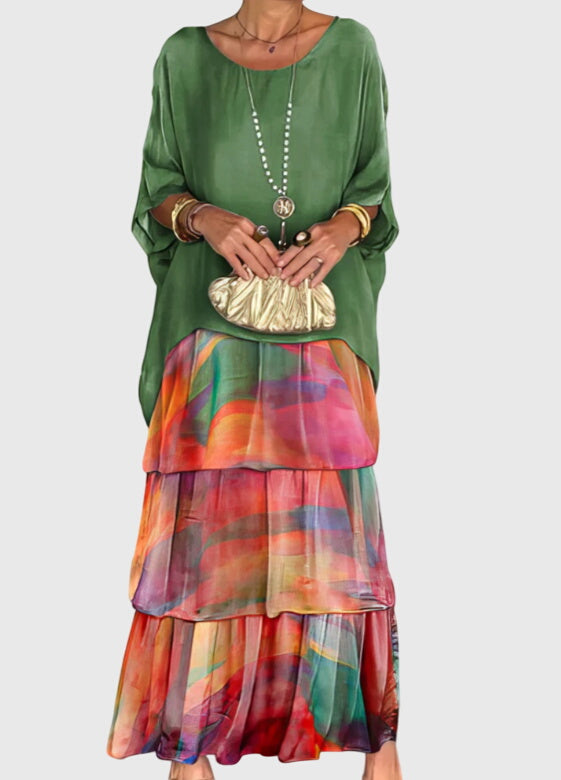 Women's Flowing Maxi Dress — Elegant Floor-Length Summer Dress for Weddings & Garden Parties | Koossa