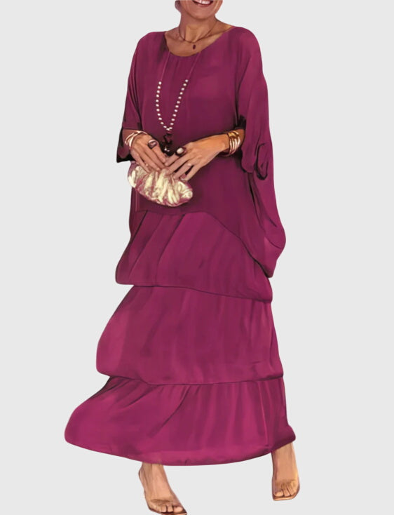 Women's Flowing Maxi Dress — Elegant Floor-Length Summer Dress for Weddings & Garden Parties | Koossa