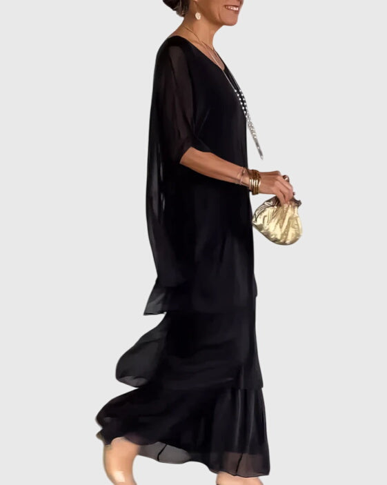 Women's Flowing Maxi Dress — Elegant Floor-Length Summer Dress for Weddings & Garden Parties | Koossa