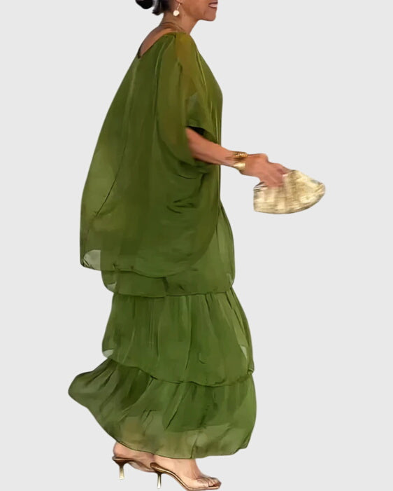 Women's Flowing Maxi Dress — Elegant Floor-Length Summer Dress for Weddings & Garden Parties | Koossa