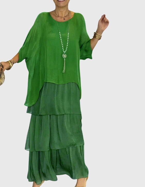 Women's Flowing Maxi Dress — Elegant Floor-Length Summer Dress for Weddings & Garden Parties | Koossa