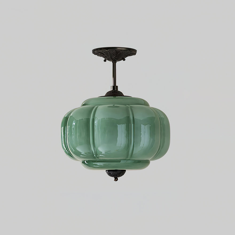 Frosted Glass Dome Ceiling Light 15 in Gold Black White Green Flush Mount Fixture for Kitchen Dining Room Bedroom Bathroom Hallway Entryway | Lonoma