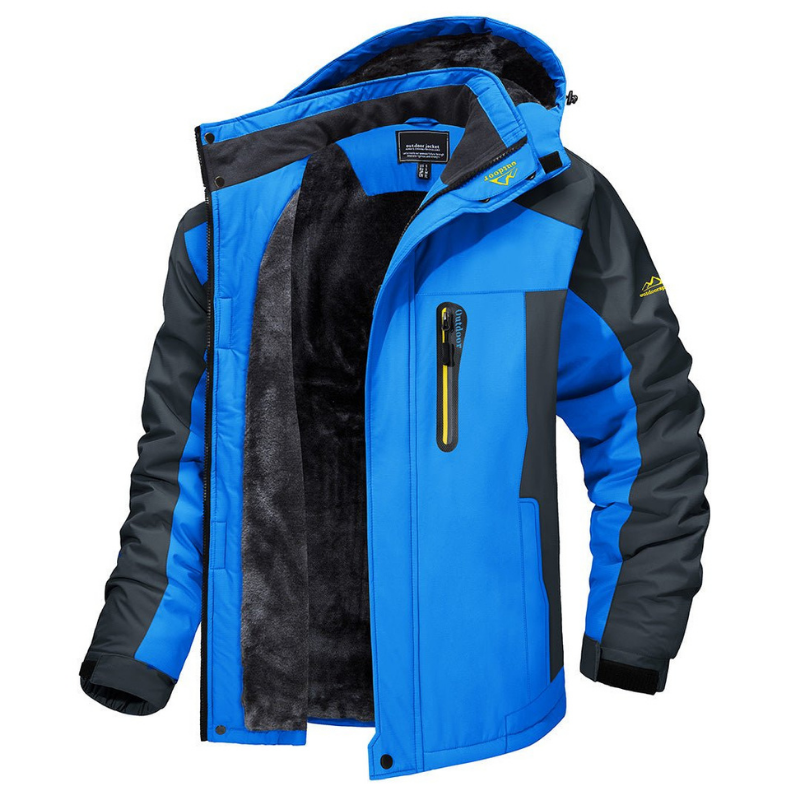 Men's Insulated Parka with Removable Hood, Fleece-Lined Winter Coat in Green, Black, Blue or Red for Hiking, Work & Everyday Wear | Lonoma
