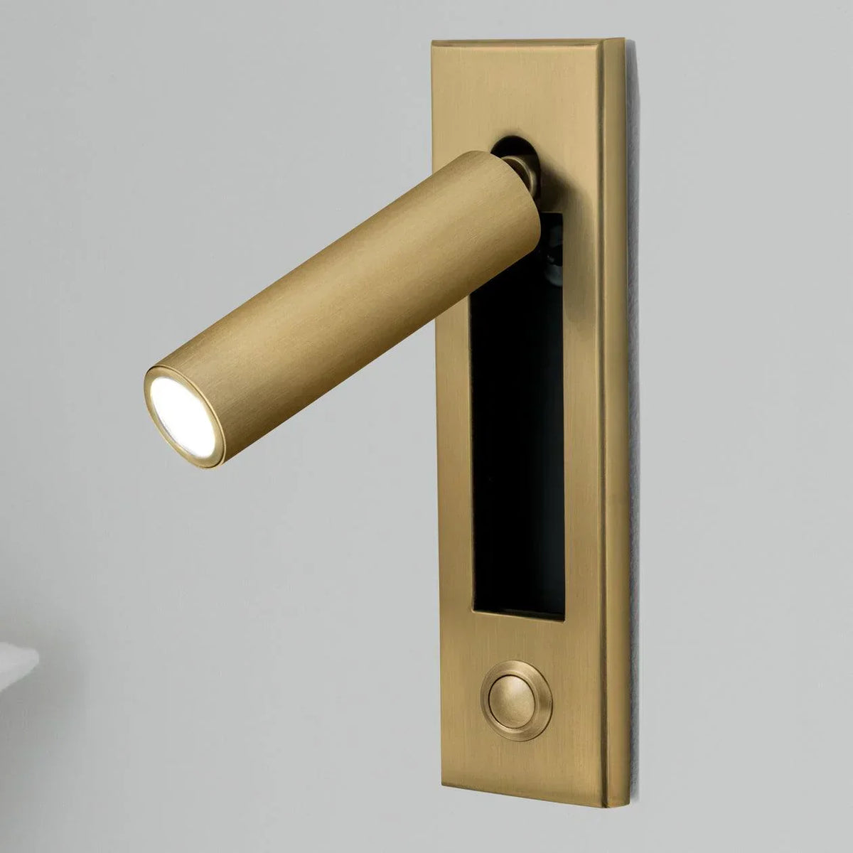 Adjustable Metal Wall Sconce Cylindrical or Square Design Hardwired LED Spotlight for Bedroom Hallway Accent Lighting Brushed Nickel Black | Lonoma