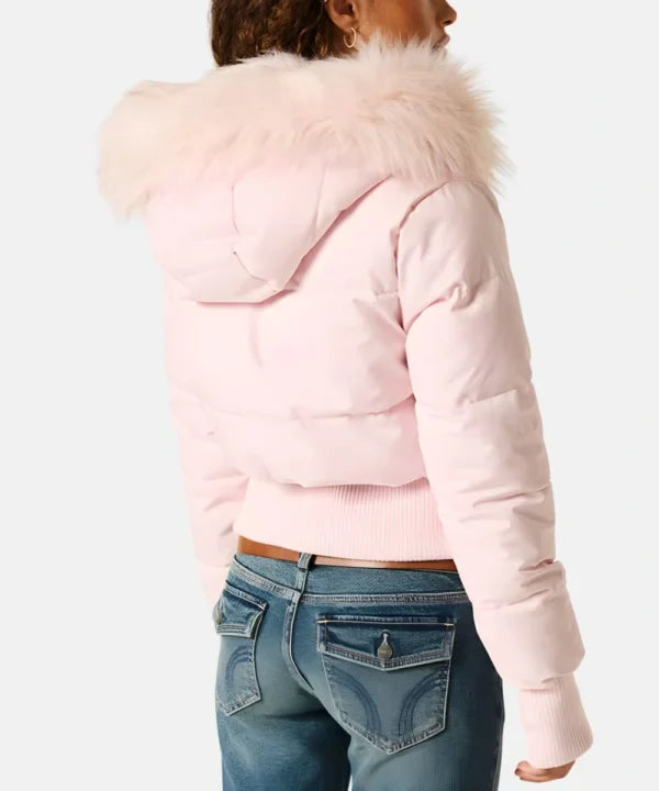 Women's Quilted Winter Puffer Jacket with Detachable Faux Fur Hood — Insulated Warm Coat for Autumn & Winter | Koossa