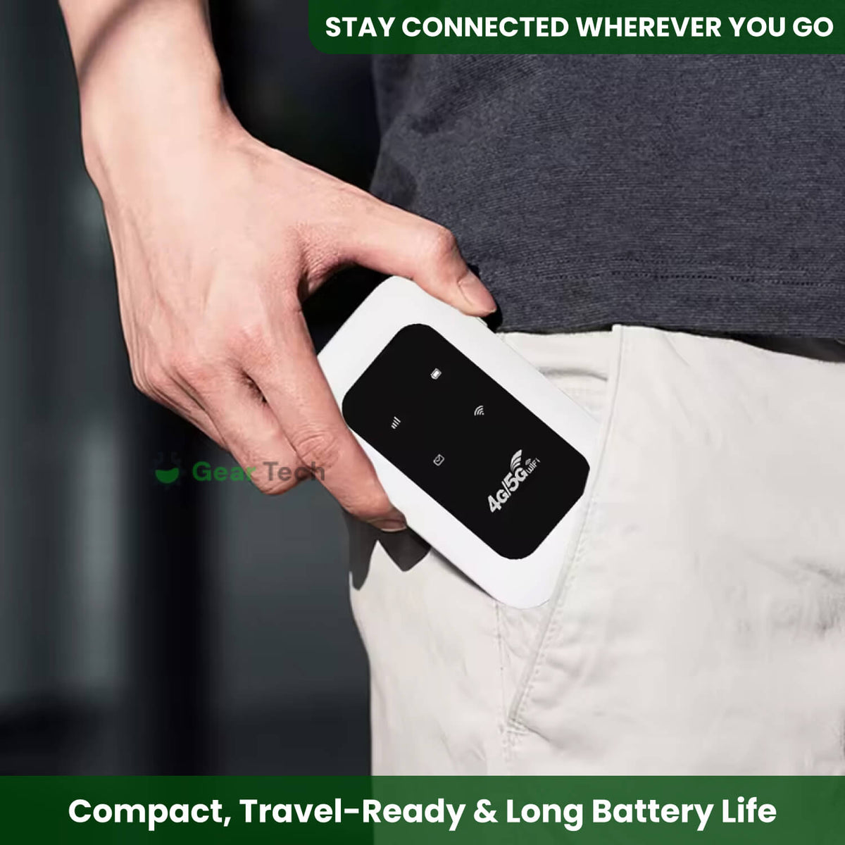 Portable WiFi Hotspot Router with SIM Card Slot, 4G LTE, 10 Devices, Pocket Size Mobile Internet for RV, Camper, Travel & Camping | Lonoma