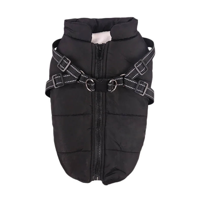 Dog Jacket Harness Integrated Padded Waterproof Dachshund Winter Coat Reflective Quilted Vest Small Dog Puppy Cold Weather | Koossa