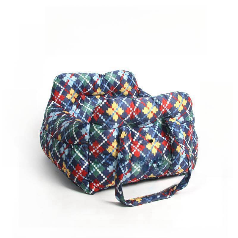 Dog Car Seat Bed Cotton Padded Portable Safety Harness Small Dogs Booster Carrier Shoulder Bag | Koossa