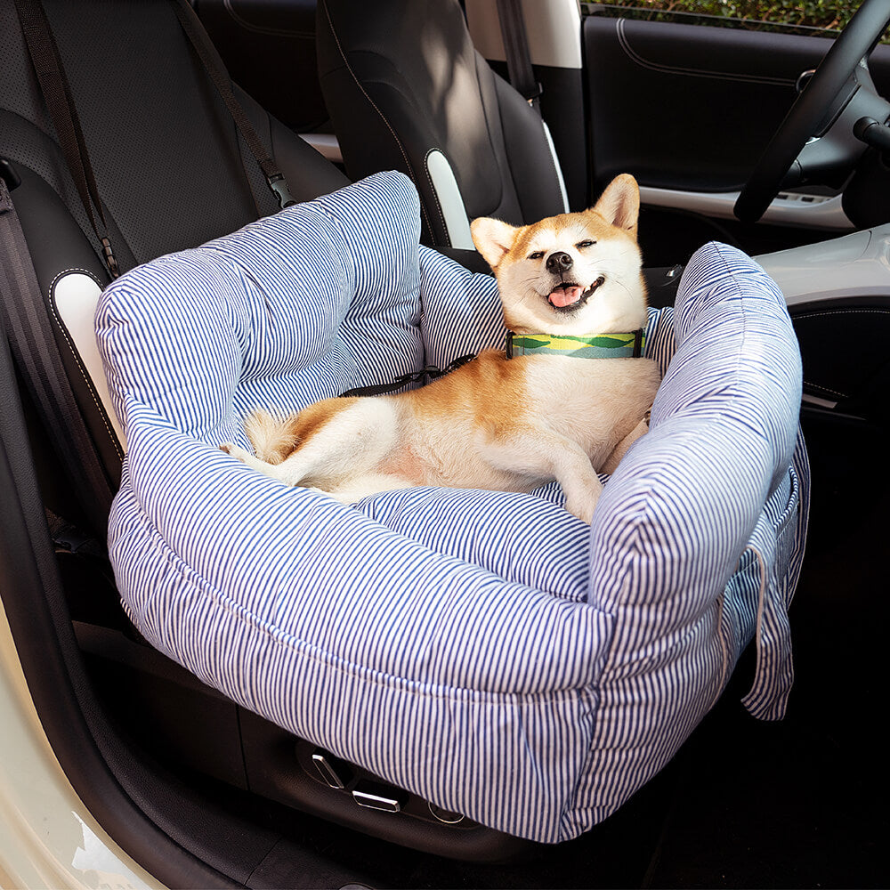 Dog Car Seat Bed Cotton Padded Portable Safety Harness Small Dogs Booster Carrier Shoulder Bag | Koossa