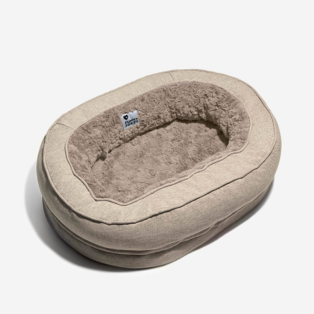 Dog Bed Donut Oval Orthopaedic Foam M L XL 2XL Waterproof Washable Anti-Slip Calming Cuddler Pet Sofa Bed | Koossa