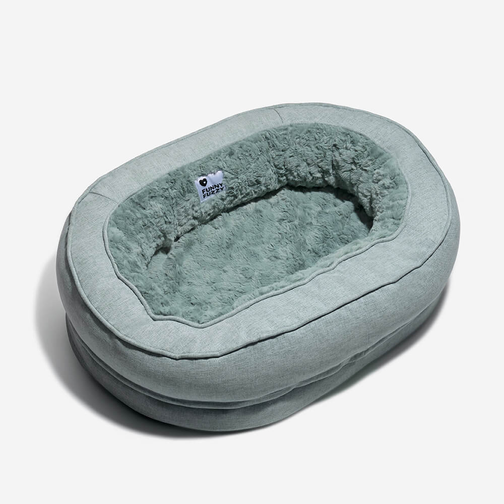 Dog Bed Donut Oval Orthopaedic Foam M L XL 2XL Waterproof Washable Anti-Slip Calming Cuddler Pet Sofa Bed | Koossa