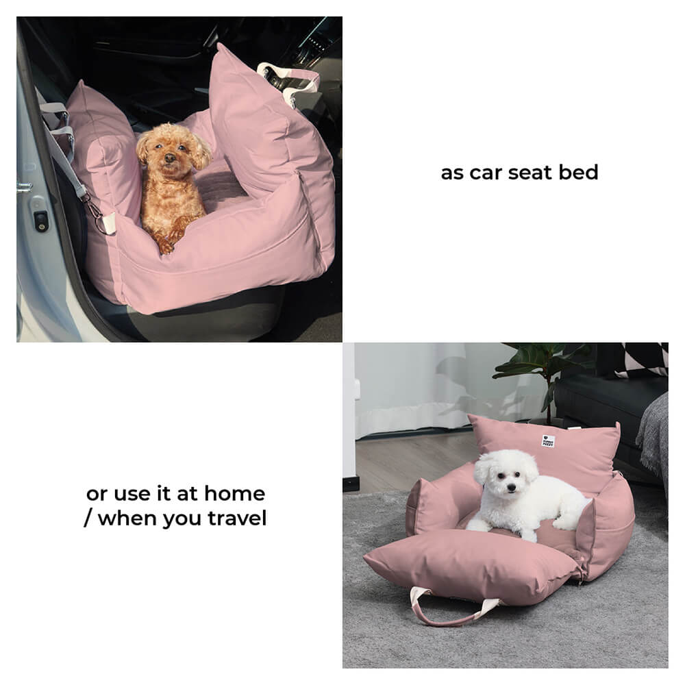 Dog Car Seat Bed Oxford Fabric Waterproof Anti-Slip Safety Buckle Small Medium Dogs Travel Home Carrier | Koossa