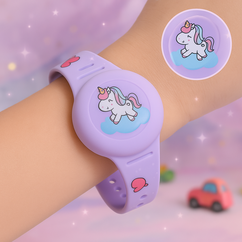 Bracelet Connecté Enfant Compatible AirTag Silicone Ajustable Sécurité Traçabilité École Parc Vacances | Koossa