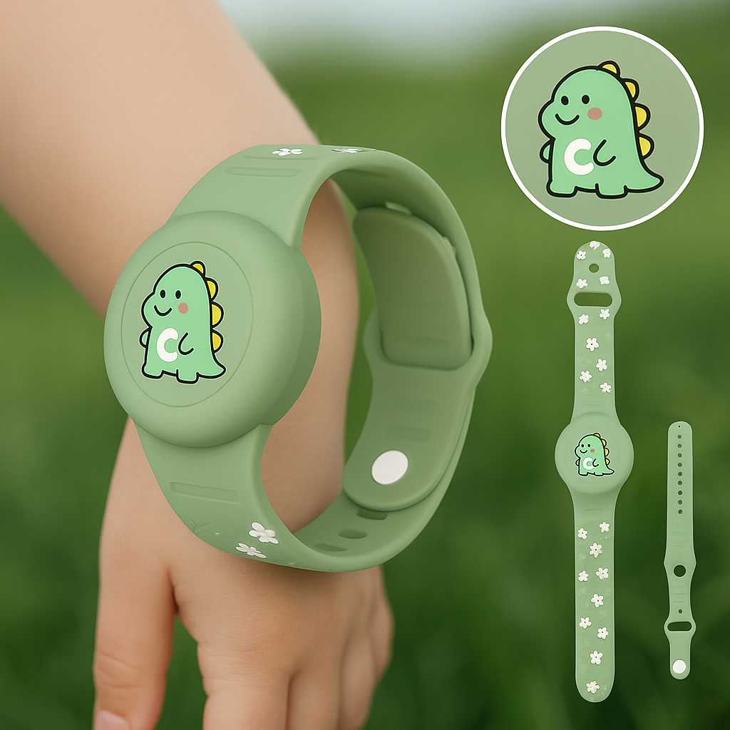 Bracelet Connecté Enfant Compatible AirTag Silicone Ajustable Sécurité Traçabilité École Parc Vacances | Koossa