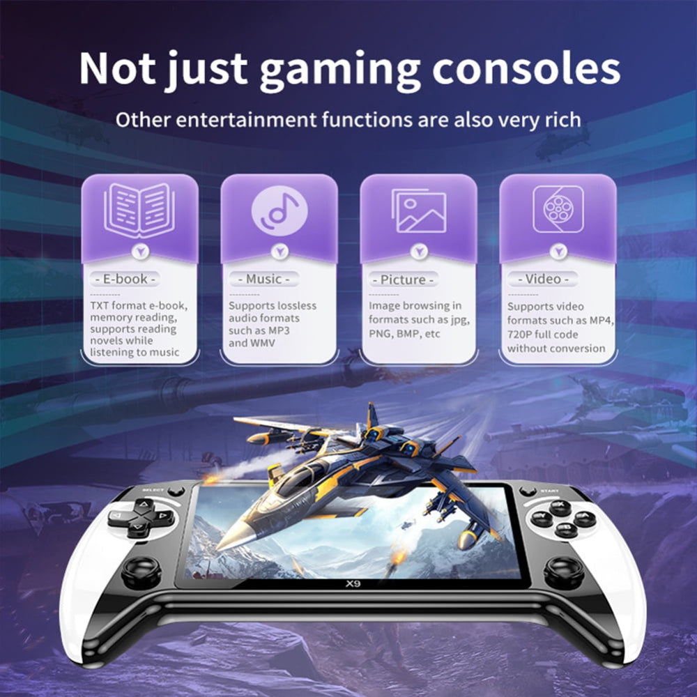 Console de jeu portable rétro avec écran HD 14 cm et 10 000 jeux préchargés pour voyage nostalgie enfance | Koossa