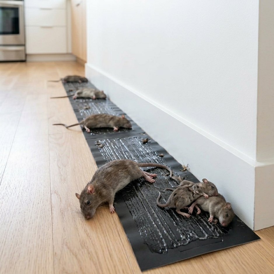 Piège Adhésif XXL Non Toxique pour Rongeurs et Insectes Rampants Intérieur Extérieur Lot de 10 Pièges | Koossa