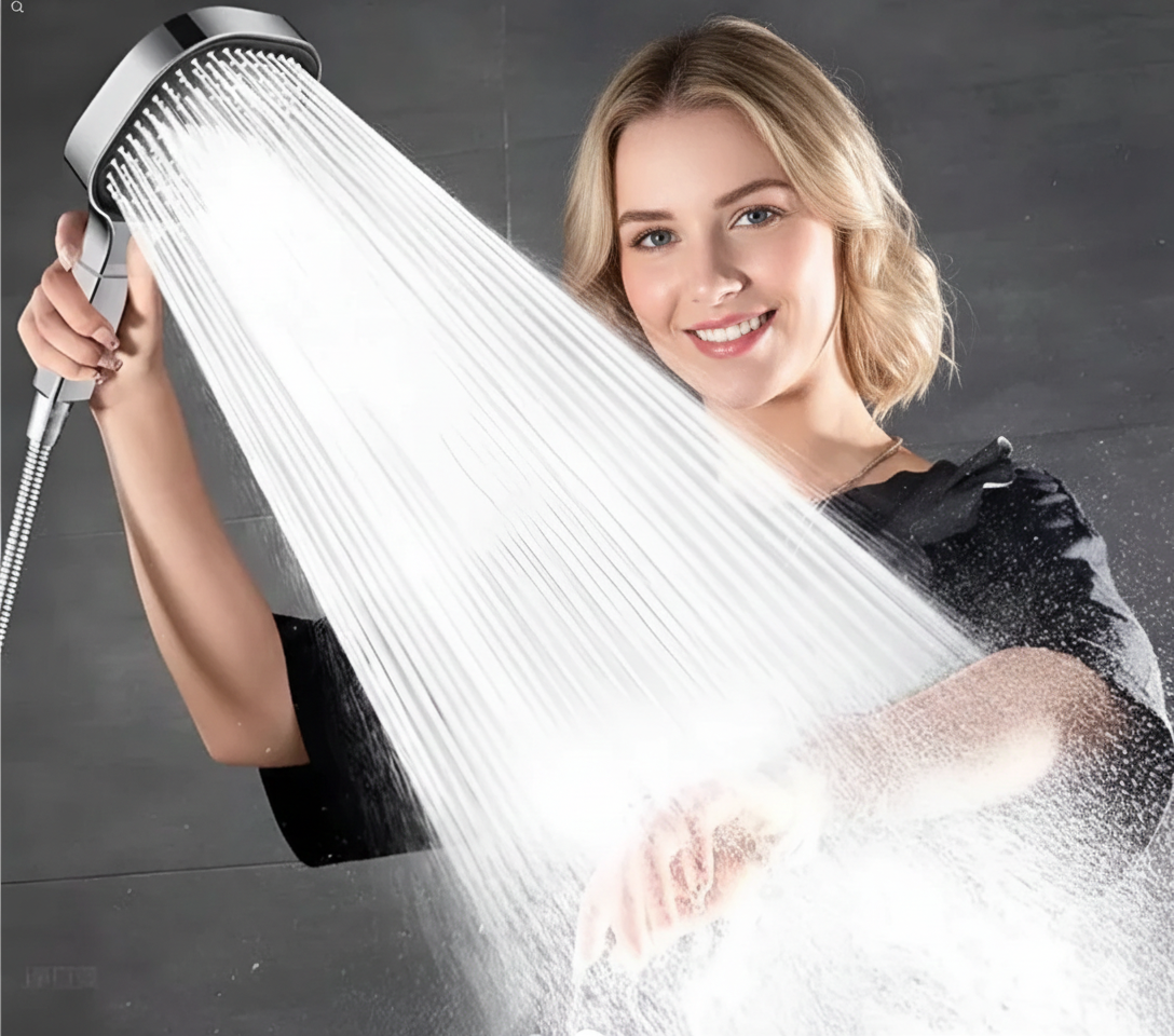 Pommeau de douche haute pression avec filtration intégrée pour jet puissant économie d'eau et confort | Koossa
