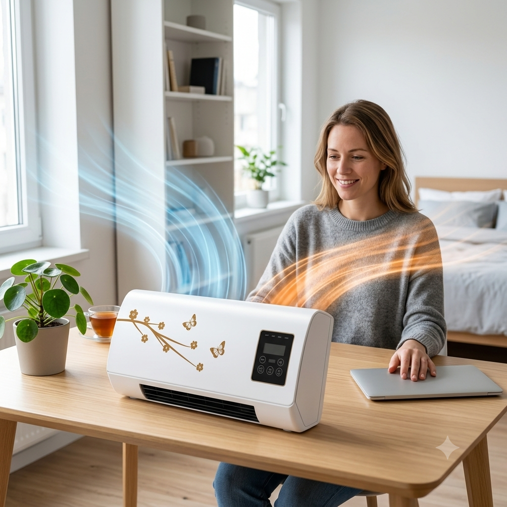 Climatiseur Portable 2-en-1 Chaud et Froid pour Chambre Bureau Silencieux sans Installation Plug-and-Play | Koossa