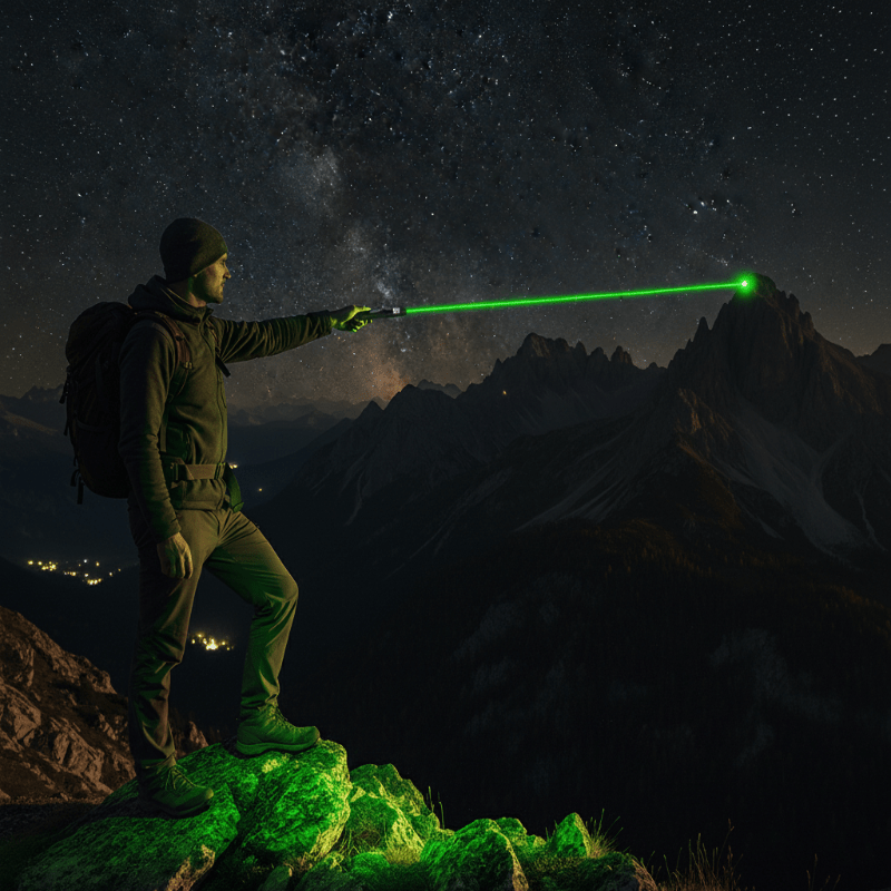 Pointeur laser rechargeable USB à mise au point réglable portée extrême rouge vert violet présentations astronomie | Koossa