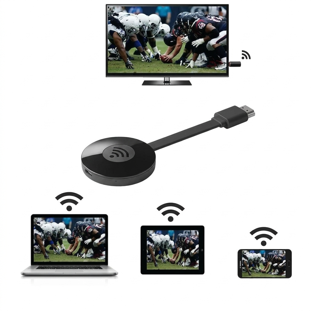 Wireless HDMI Display Adapter 1080p Full HD, Phone to TV Screen Mirroring Dongle for Tablet, Laptop, Home Theater & Presentations | Lonoma