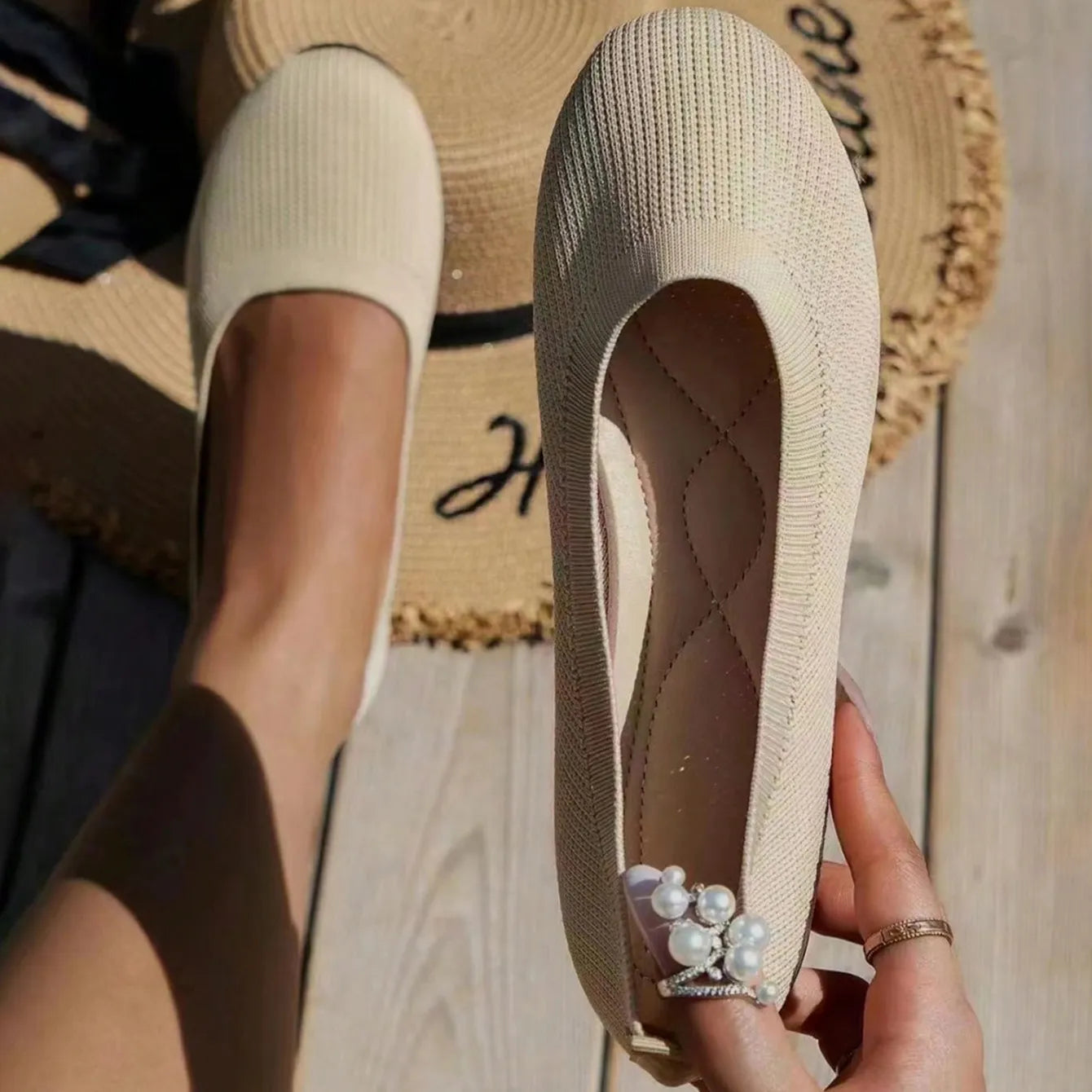Women's Low-Heel Slip-On Shoes in Classic Black, Navy & Neutral Tones | Koossa