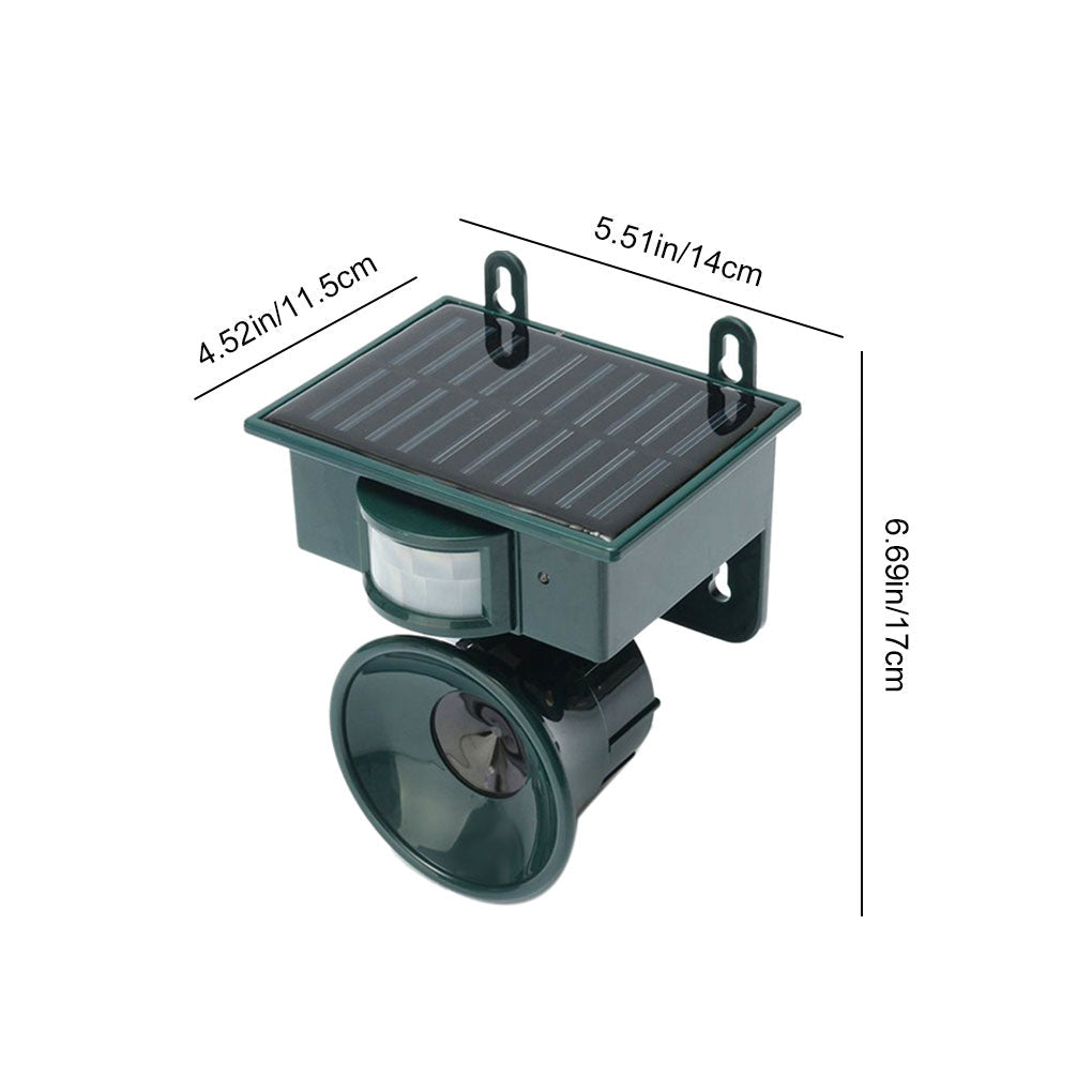 Répulsif à Oiseaux à Détecteur de Mouvement Ultrasonique pour Jardin et Toiture Anti-Corbeaux et Pigeons | Koossa